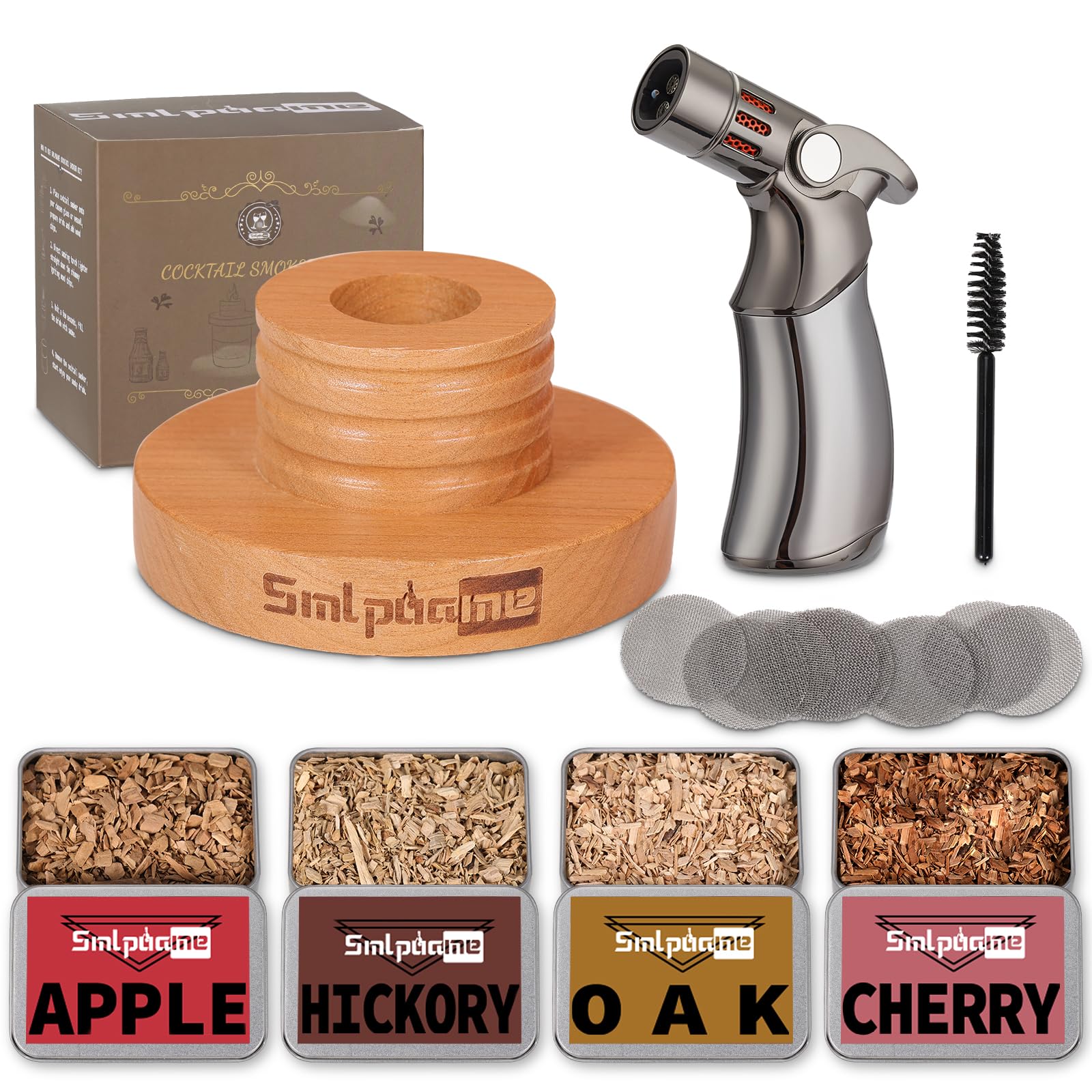 Buy now Cocktail Smoker Kit, Old Fashioned Smoker Kit for Bourbon Whiskey Drink, Smoker Infuser Kit with 4 Flavors Wood Chips, Birthday Father's Day Gifts for Husband, Men, Dad Cocktail Smoker Kit with Torch at indiglob india