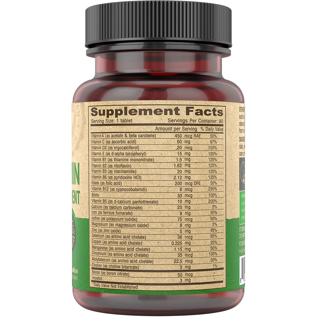 Deva Vegan Multivitamin & Mineral Supplement, Tiny Tablets, Easy to Swallow, 90 Tablets