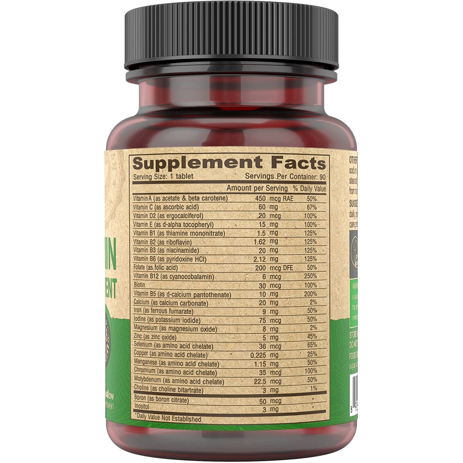 Deva Vegan Multivitamin & Mineral Supplement, Tiny Tablets, Easy to Swallow, 90 Tablets