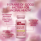 Love Wellness Good Girl Vaginal Probiotics | 9-Strain | 30-Day Supply | 9-strain probiotic, Dietary supplement, Gluten-free, Easy to take, 30 capsules