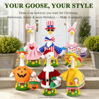 23 Inch Large Porch Goose Statue - PE Plastic Outdoor Goose Decor for Lawn, Yard, & Garden Decoration, Unique Housewarming Birthday Graduation Gifts for Women Mom Grandma