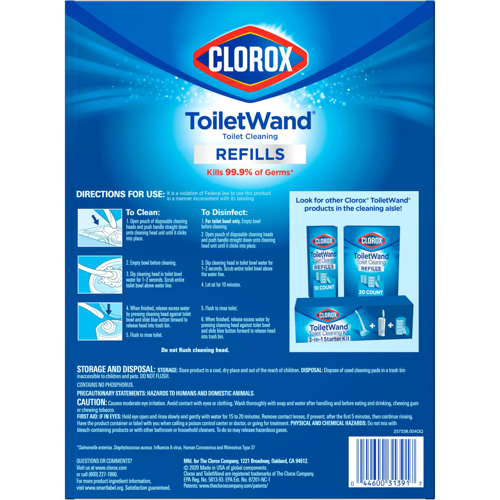 Buy now Clorox ToiletWand Toilet Cleaner Refills, Toilet brush, Rainforest Rush, 20 Count at indiglob india