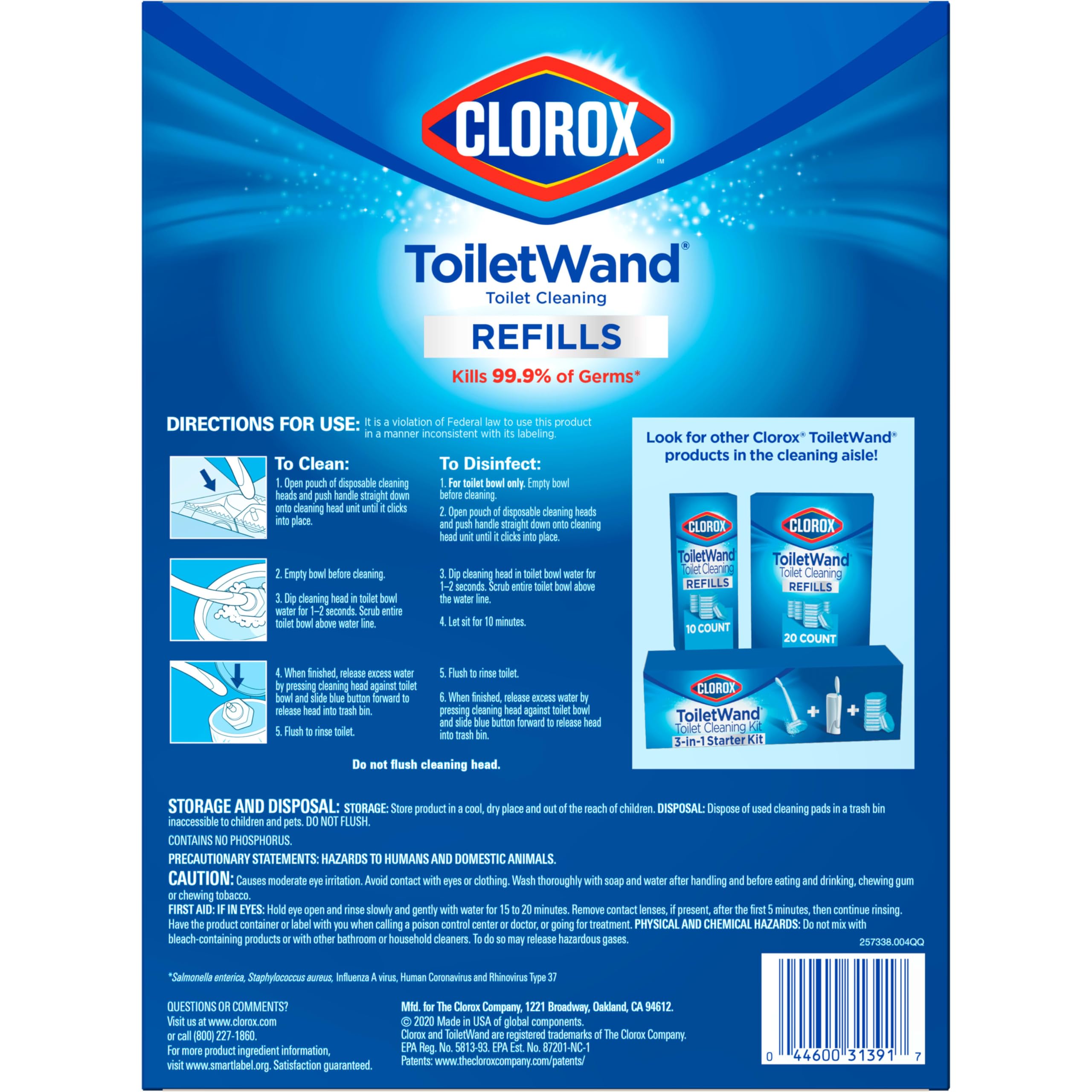 Buy now Clorox ToiletWand Toilet Cleaner Refills, Toilet brush, Rainforest Rush, 20 Count at indiglob india