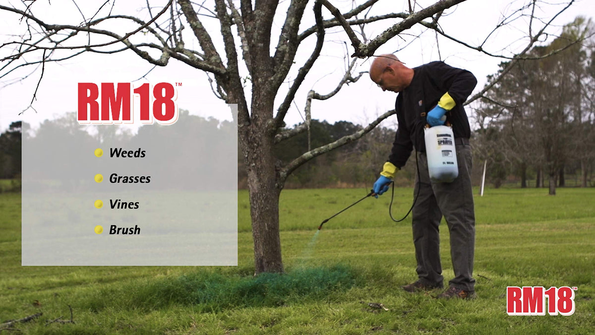 RM18 Fast-Acting Weed & Grass Killer Herbicide, Spray, 1-gallon