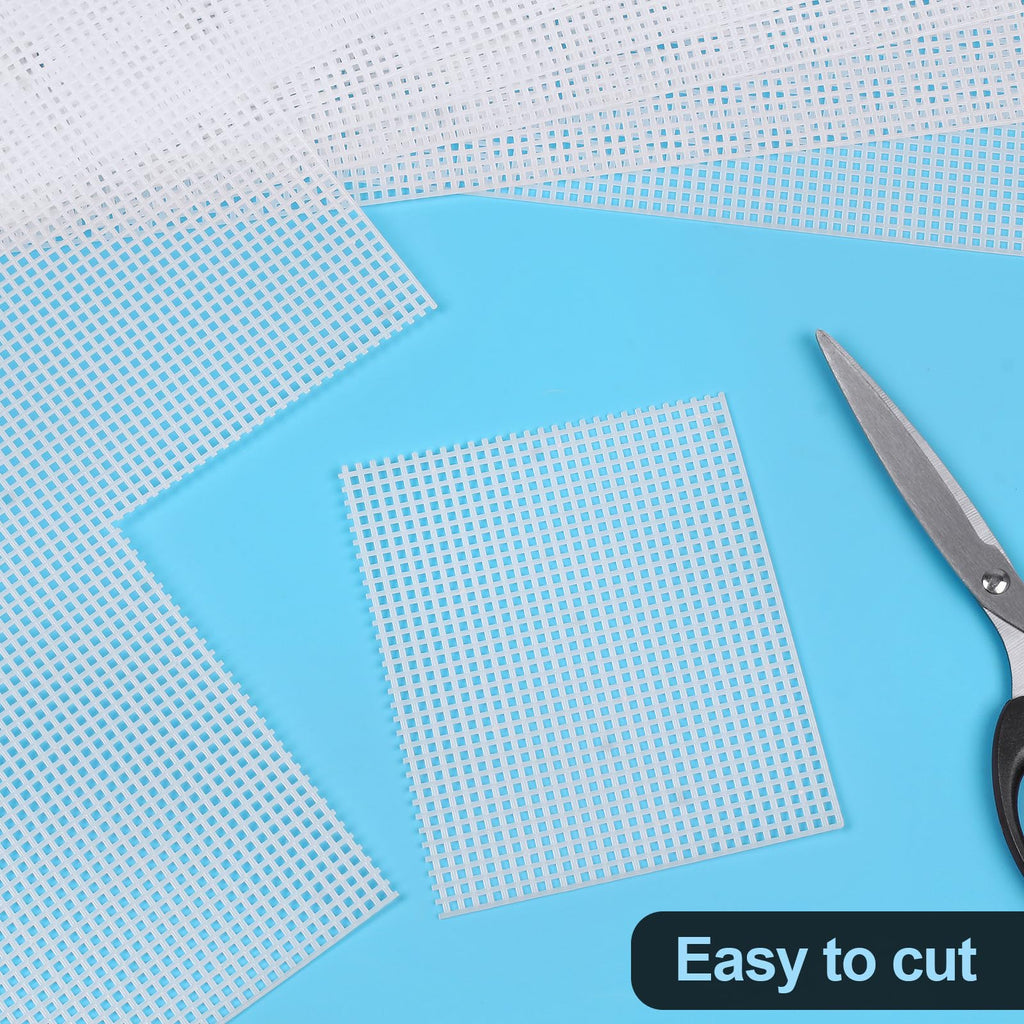 Phinus 7-Piece Plastic Canvas Sheets, 10.5" x 13.5", Eye Mesh for Embroidery & Knit Crochet Projects, DIY Handicraft, Make Dividers