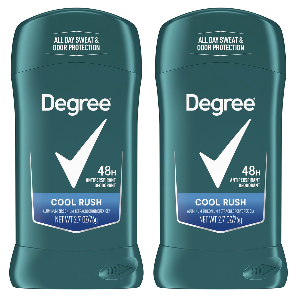 Degree Men Original Antiperspirant Cool Rush Twin Pack Sweat 2 Pack 2.7 oz | 48-Hour Sweat & Odor Protection for Men