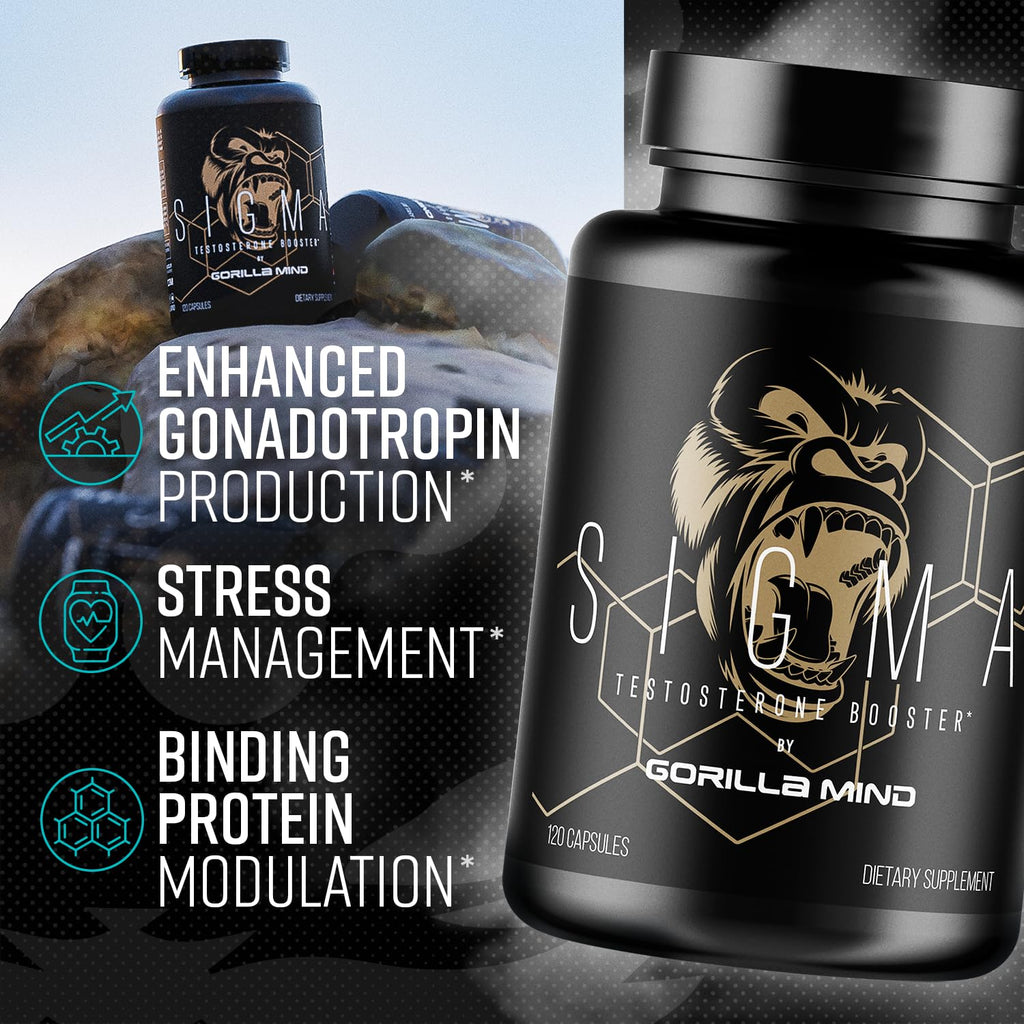 Gorilla Mind Sigma Testosterone Booster (120 Capsules)