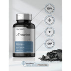 Horbäach L-Theanine Supplement | 400mg | 120 Powder Capsules | Non-GMO & Gluten Free