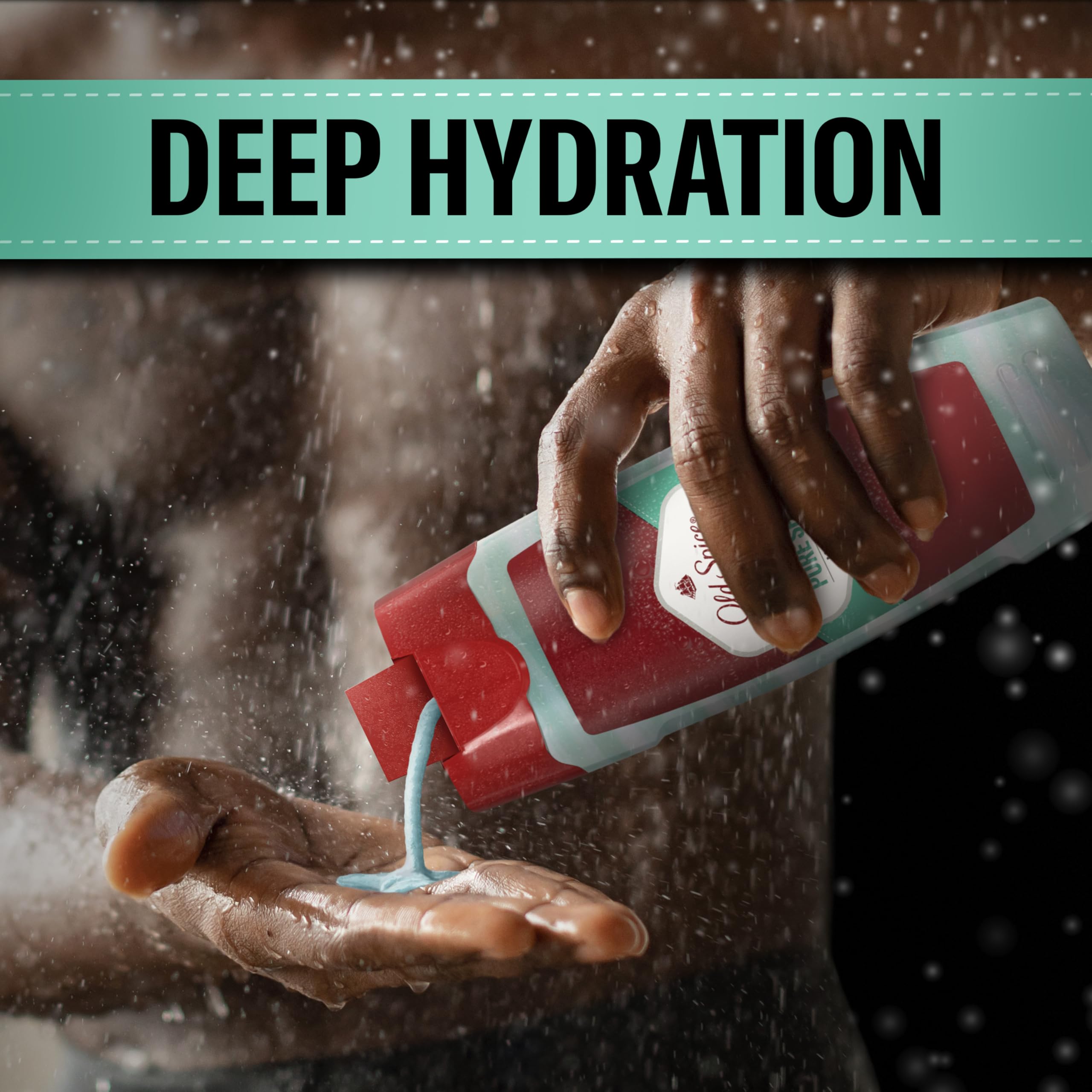 Old Spice Moisturizing Body Wash for Men, Hydro Wash, 2-in-1 Long Lasting Scent & Powerful Hydration to Fight Dry Skin, 24/7 Shower Fresh, Pure Sport Scent, 16 oz (Pack of 4)