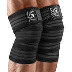 Buy now Mava Sports Knee Wraps (Pair) for Men & Women | Ideal for Cross Training, WODs, Gym Workouts, Weightlifting, Fitness & Powerlifting | Knee Straps for Squats | 72" Compression & Elastic Support at indiglob india
