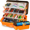 PLUSINNO Fishing Tackle Kit, Large 12X Spacious 4-Layer Tackle Box, 547 Pcs