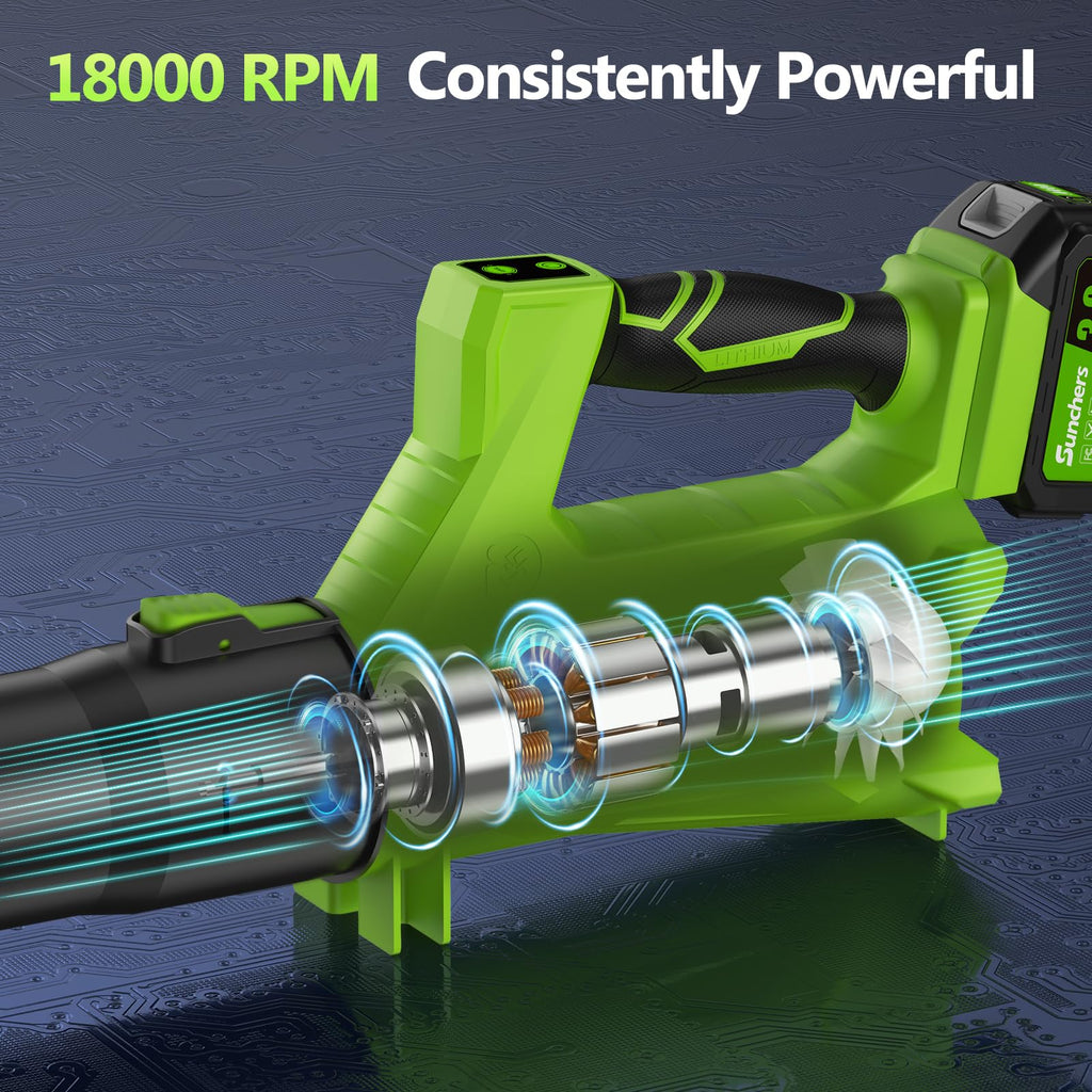 Electric Leaf Blower Cordless 750CFM 250MPH with 3.0Ah Battery and Charger