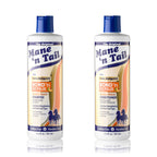 Mane ’n Tail Bond ’n Repair Shampoo & Conditioner Set, Sulfate-Free Strengthening Hair Care System, Anti-Breakage & Frizz Control, Triple Bond Repair with Moringa, Mango Peach 11.2 fl oz 2-Pack