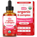 NutraChamps Organic Vitamin B Complex for Kids, B1, B2, B3, B6, B7, B9 & Methyl B12, Kids B Complex Liquid Drops Supplement, Energy, Focus, Metabolism, Natural Berry, 120 Servings, 4 Month Supply