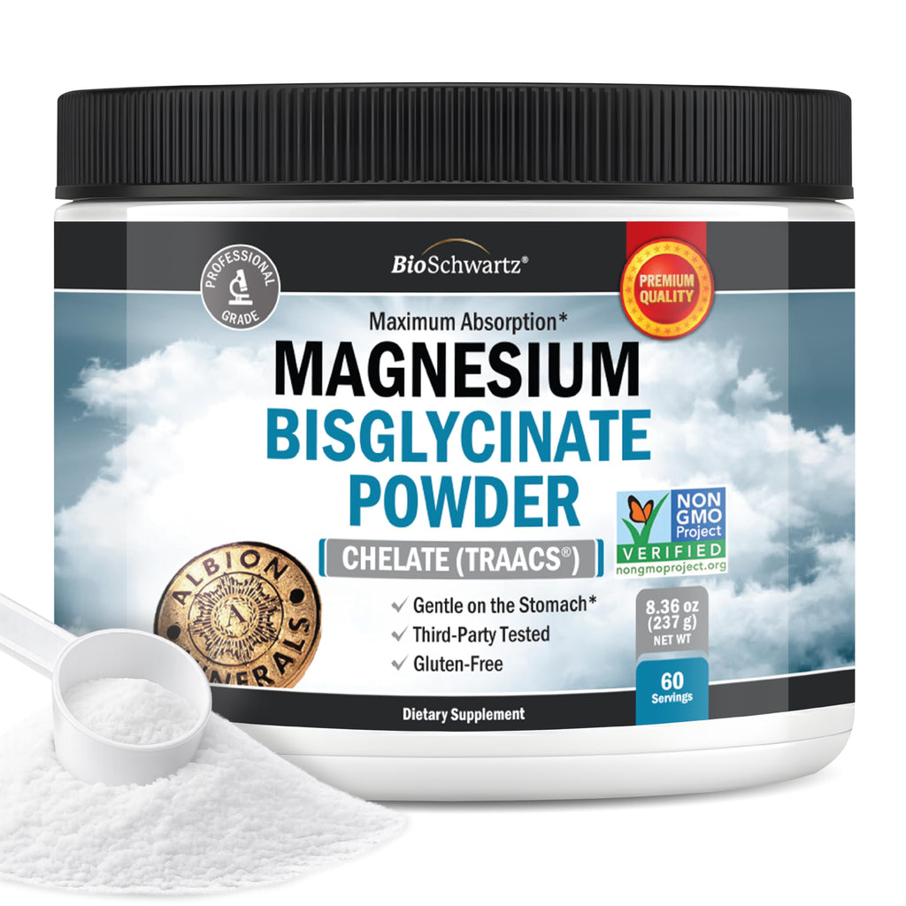 Magnesium Bisglycinate 100% Chelate No-Laxative Effect - 90ct | Max Absorption Magnesium Glycinate Capsules, Healthy Energy Muscle Bone & Joint Support - Non-GMO Project Verified