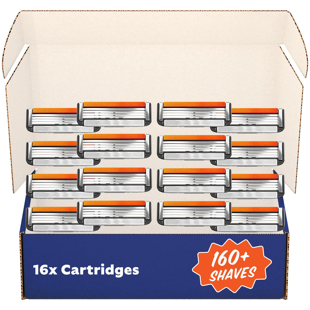 Dollar Shave Club | 4 Blade Razor Refills (8 Pack) | Swift Rinse Blades for Longer and Thicker Hair