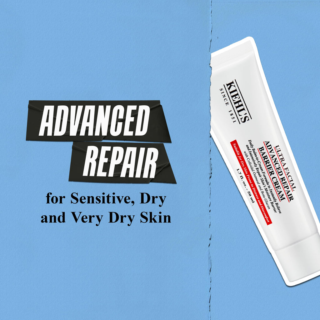 Buy now Kiehl's Ultra Facial Advanced Repair Barrier Cream, Intensive Treatment Relieves Dry + Sensitive Skin, Rapidly Reduces Redness and Soothes, Fast-Absorbing Breathable Formula, Paraben-Free - 1.7 fl oz at indiglob india