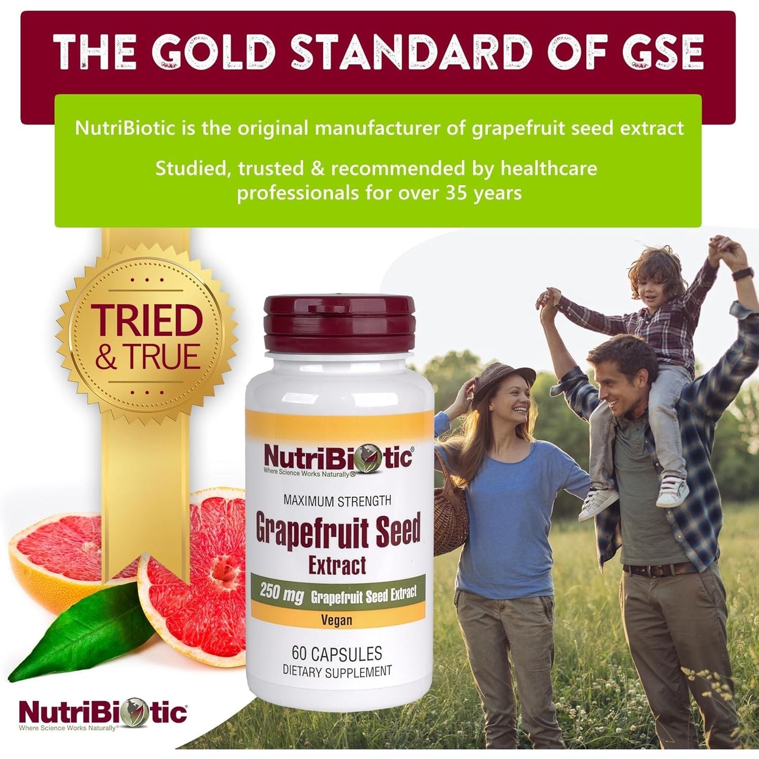Buy now NutriBiotic â€“ Grapefruit Seed Extract Capsules 250 mg, 60 Count - Maximum Strength with Bioflavonoids at indiglob india