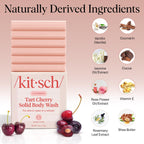 Buy now Kitsch Cleansing Tart Cherry Soap Bar with Refreshing Scent - Eco-Friendly Body Wash Women Love - Cherry Solid Bar Soap for Daily Use - Silicone, Sulfate and Paraben Free, Made in USA - 4oz at indiglob india
