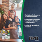 RMR Total Clean Team – Instant Stain Remover + All Natural All Purpose Cleaner, Indoor/Outdoor Cleaning Spray Kit for Kitchens, Bathrooms, Furniture, Siding, & Deck, 2–32 Oz Bottles