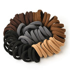 50PCS Hair Ties for Thick Hair, Seamless Cotton Ponytail Holders | Hair ties for Thick Hair, No Damage (Neutral Colors) Hair Accessories