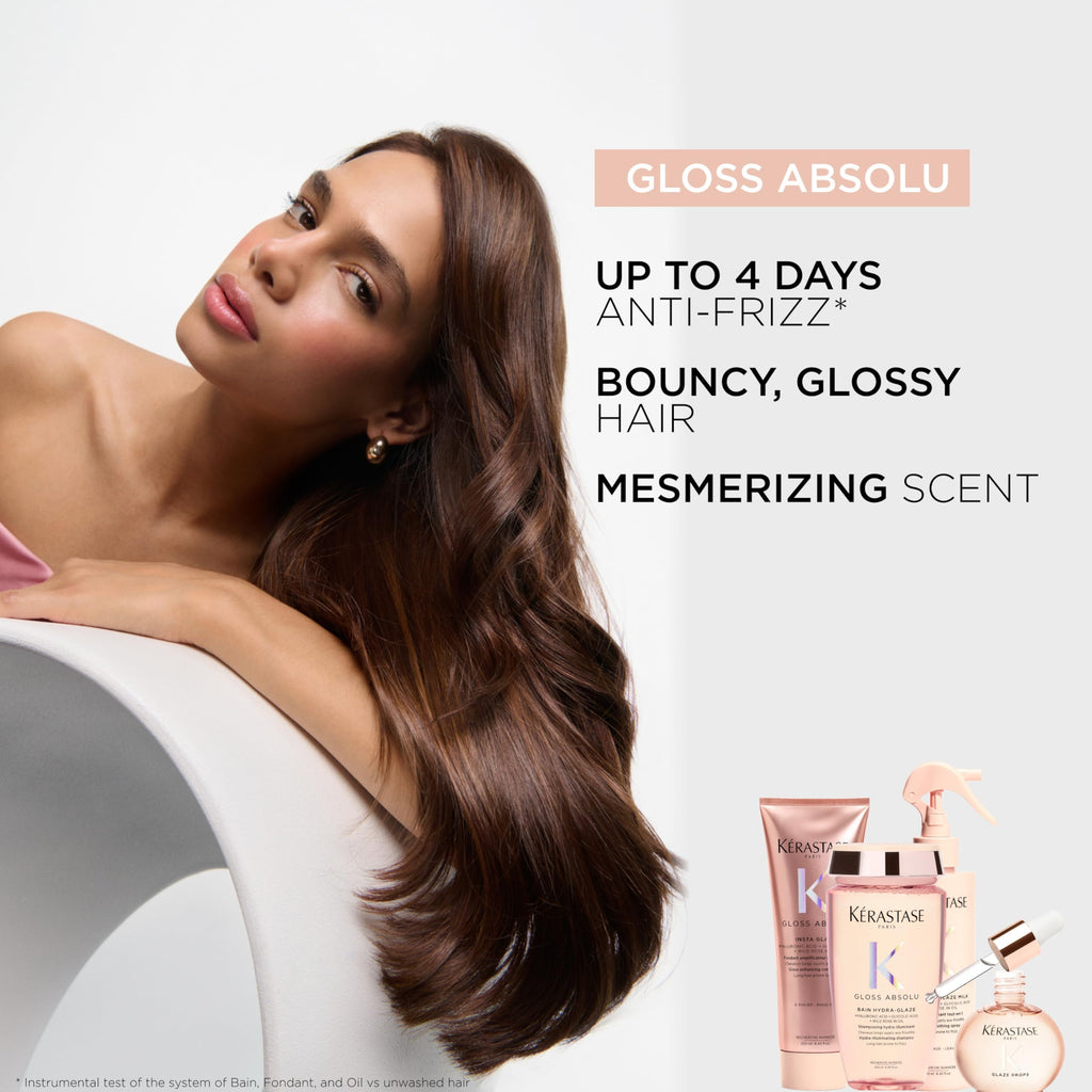 Kerastase Gloss Absolu High-Shine Anti-Frizz Conditioner - Deeply Hydrates & Detangles, Instantly Softens, For Glossy & Bouncy Hair