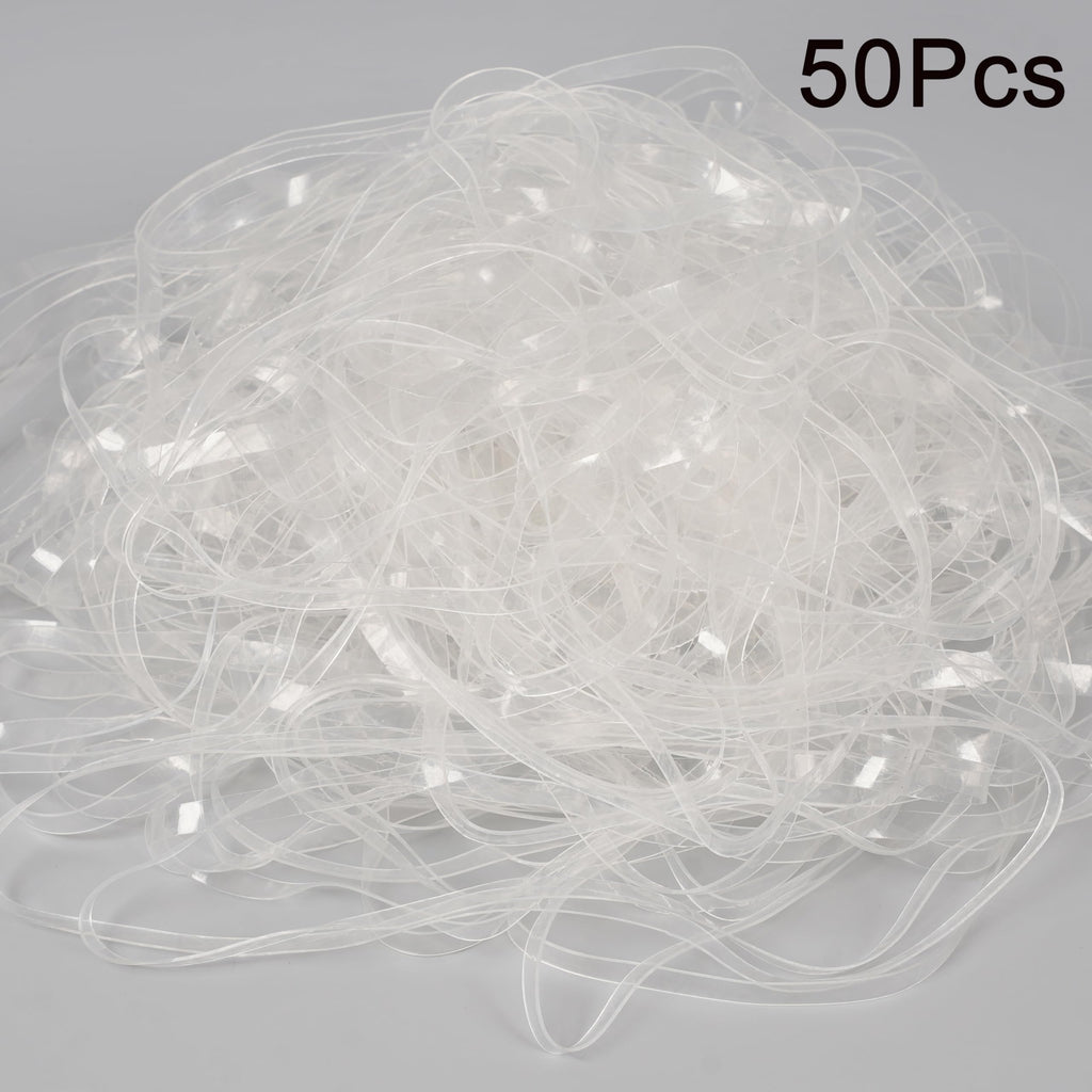 Rubber Bands Large 8inx0.2in Clear Elastic Band 50Pcs for Balloon Arch