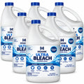 (6 Gallons) Ultra Germicidal Liquid Bleach - For Laundry, Disinfecting, Sanitizing, Deodorizing, Mold & Mildew Stain Remover - 1 Gallon Jugs