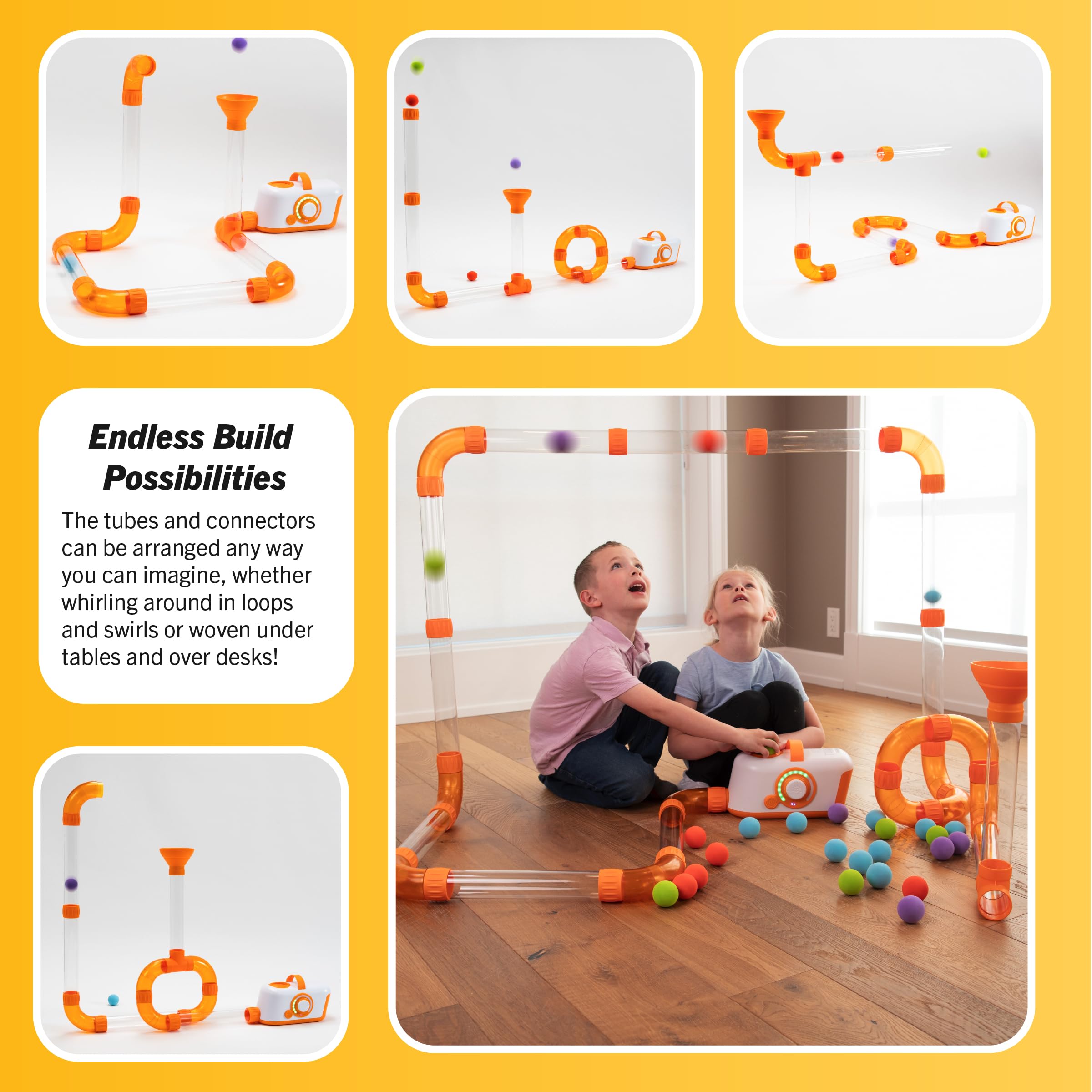 Buy now Fat Brain Toys The Original Air Toobz, Air-Powered STEM Building Toys for Kids & Teens, Kids Building Toys, STEM Toys for 3+ Year Old at indiglob india