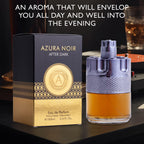 Azura Noir After Dark Eau De Parfum for Men - Woody Spicy Fragrance - Long-Lasting Cologne Choice For Daily Wear - Top Notes of Lemon, Mandarin Orange, Lavender 7 Cinnamon - Elegant 100ml Bottle