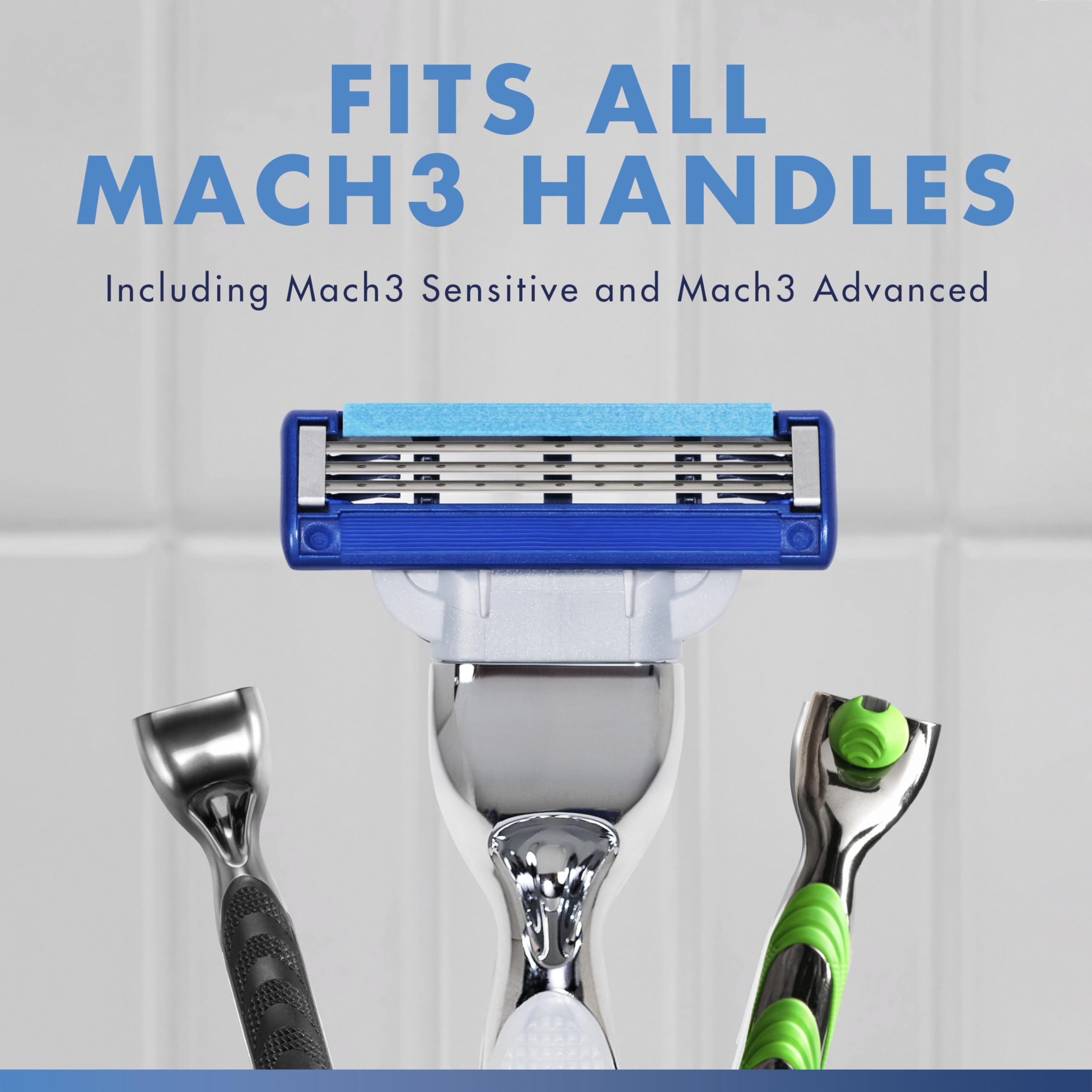 Gillette Mach3 Turbo Razors for Men, 1 Handle, 4 Blade Refills