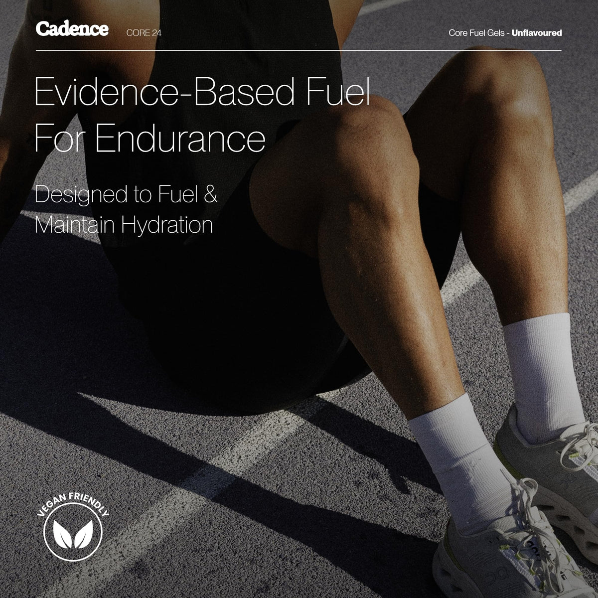Cadence Core Energy Gels For Running Endurance - Carbohydrates Per Serving With Electrolytes For Hydration - Dual Fuel Formula, For Long Distance Sport, Cycling - 12 Pack (44g x 12)