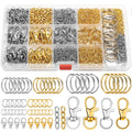 PAXCOO Keychain Making Kit, Keychain Craft Supplies Including Key Chain Hooks, Lobster Clasps, Key Rings and Jump Rings for Key Chain Making and Jewelry Making