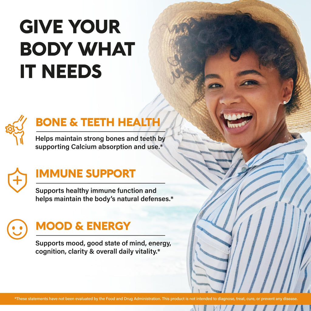 Vitamin D3 K2 - Vitamin D3 10000 iu & K2 as MK-7 120 mcg Complex - 120 Caps | D3 K2 + Magnesium, Zinc & Vitamin C & B12- Immune & Mood Support, Bone & Teeth Health - for Men & Women - Highly Bioavailable