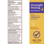 A+D Overnight Healing Diaper Rash Ointment, Lavender & Oatmeal, 15.2oz Jar