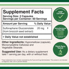 Sulforaphane Glucosinolate 20mg, Antioxidant + Detox, 120 Capsules