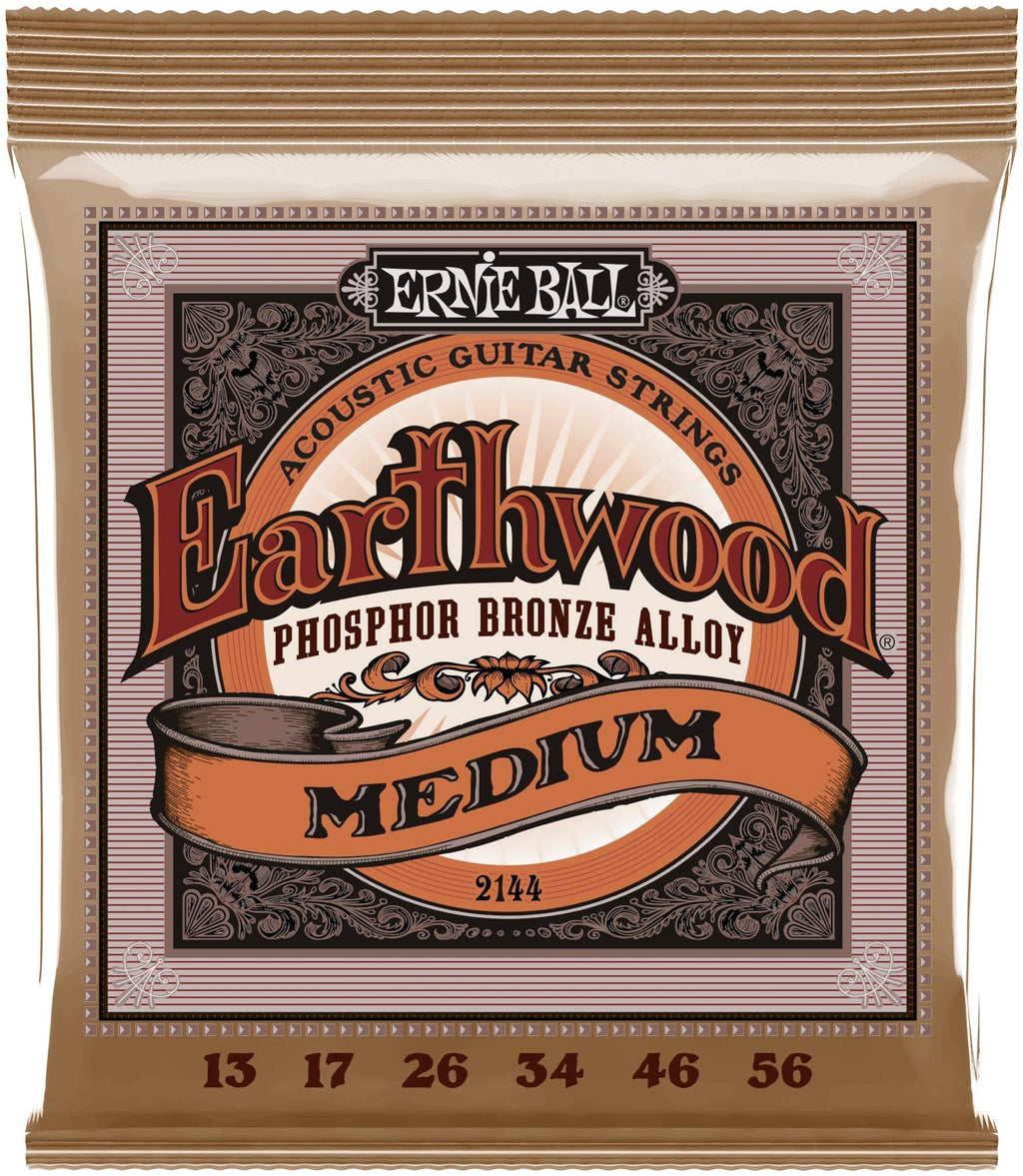 Buy now Ernie Ball Earthwood Medium Light Phosphor Bronze Acoustic Guitar Strings, 12-54 Gauge (P02146) at indiglob india