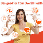 Super Vitamin B Complex Filled Gummies for Women Men, Methylated w/Omega 3 | Magnesium, CoQ10, Ashwagandha, Vitamin C, TMG -All B - B1, B2, B3, B5, B6,B7,B9,Methyl B12, Inositol, PABA, Sugar Free, 2Pack