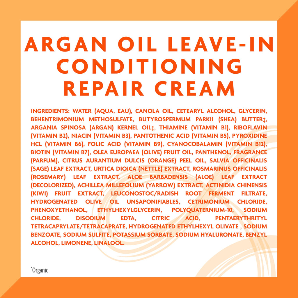 Cantu Argan Oil Leave in Conditioning Repair Cream, 16 Ounce