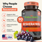 Kaibro Nutra Resveratrol Supplement 1500mg | Trans Resveratrol & Quercetin