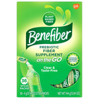 Benefiber On The Go Prebiotic Fiber Supplement Powder for Digestive Health, Daily Fiber Powder, Unflavored Powder Stick Packs - 36 Sticks (Pack of 2)