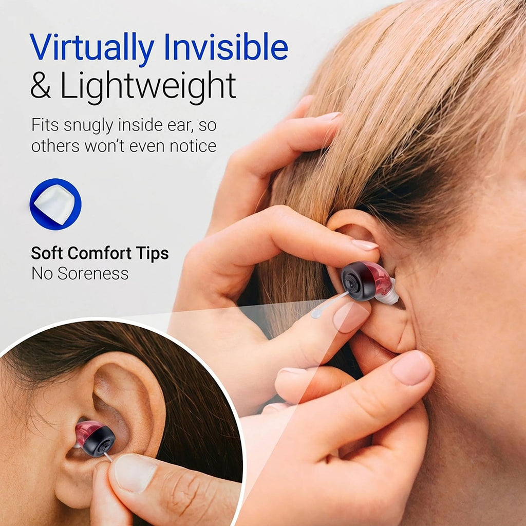 Oricle Hearing Aids for Seniors - Oricle Hearing Aids for Adults with Advanced Noise Cancellation - Easy Volume Control with Portable Charging Case