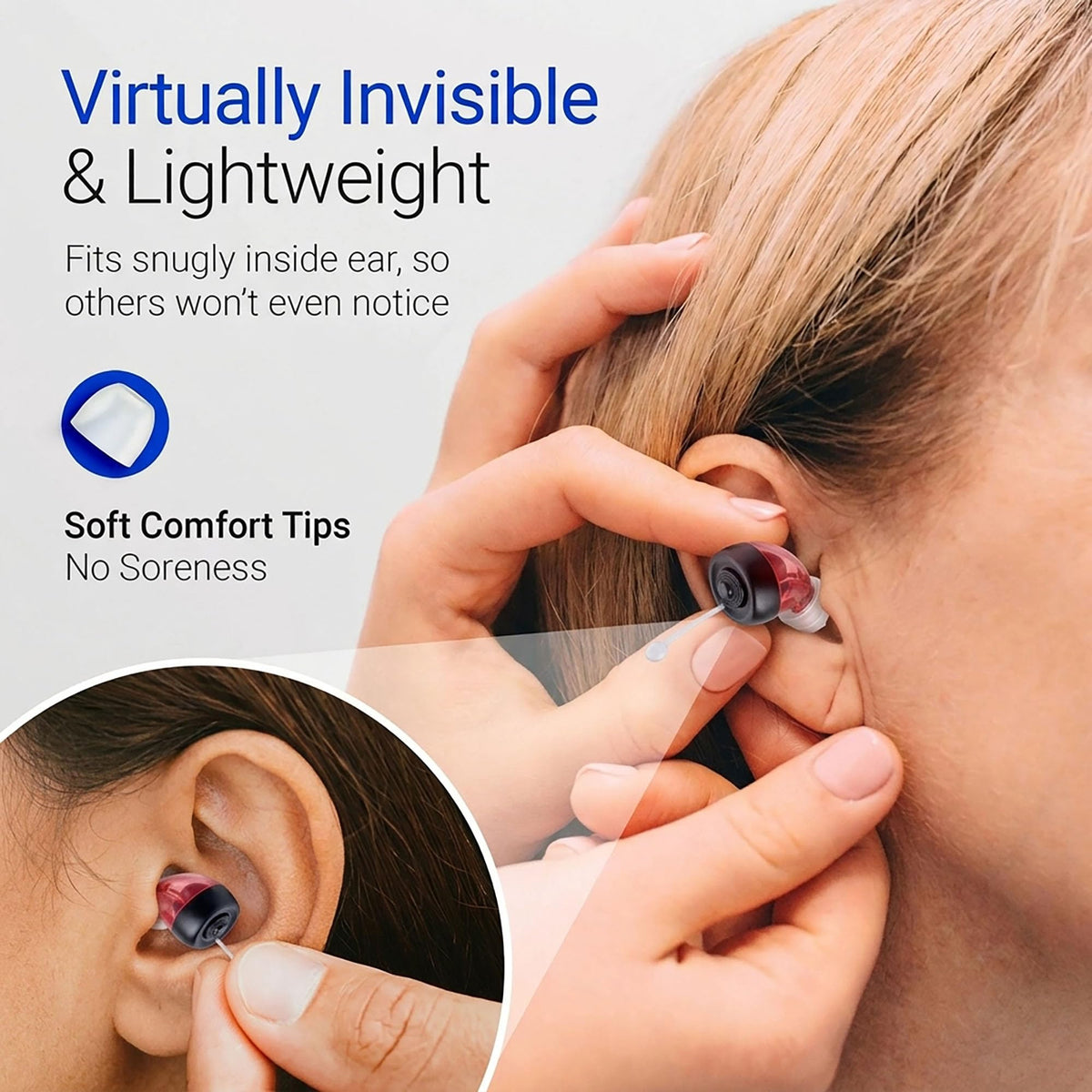 Oricle Hearing Aids for Seniors - Oricle Hearing Aids for Adults with Advanced Noise Cancellation - Easy Volume Control with Portable Charging Case