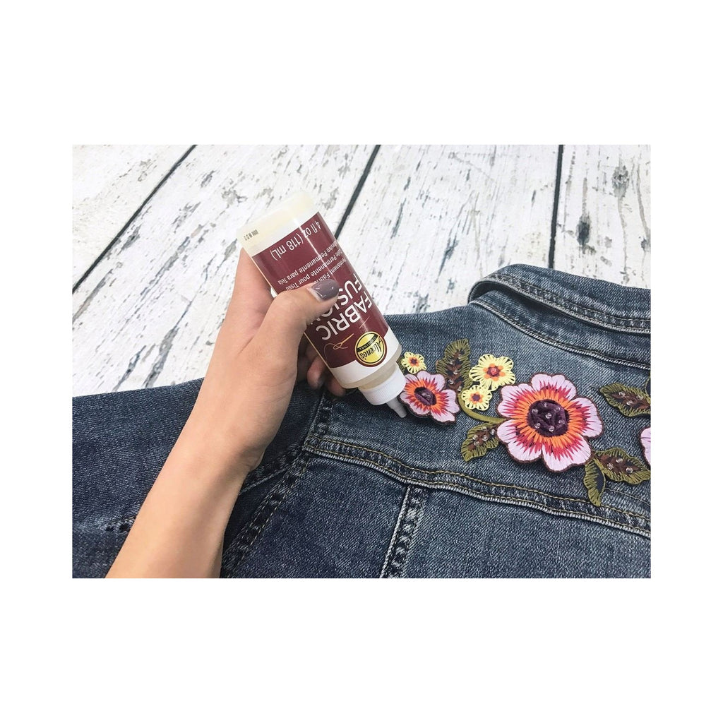Aleene's Fabric Fusion Glue .66 oz 3-Pack, Permanent and Washable Adhesive, Dries Flexible, Strong Bond on Fabrics, Clothing, Denim, Polyester, Cotton, Flannel Materials