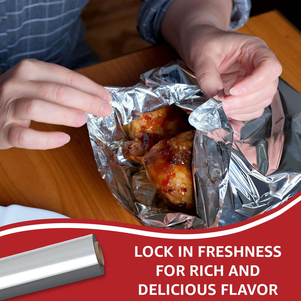 Heavy-Duty Aluminum Foil, Foil Aluminum Roll (18" x 500")