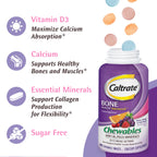 Caltrate Chewables 600 Plus D3 Vitamin D and Calcium Supplement, 155 count | Sugar Free, Highest Level of Vitamin D3, Maximizes Calcium Absorption to Support Strong Bones and Daily Function