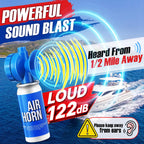2 Pack 1.4oz 122dB Air Horn Mini, Heard 1/2 Mile