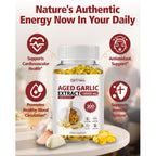 Odorless Aged Garlic Extract 10,000 mg - 300 Softgels, 2 Year Aged Garlic Supplements for Heart & Immune Support - Natural Antioxidant Supplement, Non-GMO, Gluten-Free, Vegan