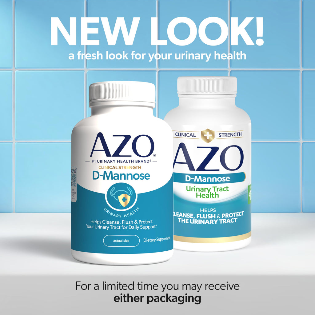 AZO D-Mannose Supplement for Women & Men, Clinical Strength, 120 Capsules | D-Mannose Pills, Urinary Tract Health, Cleanse Flush & Protect* Daily Support, 2000mg per serving, Clinically Studied Amount