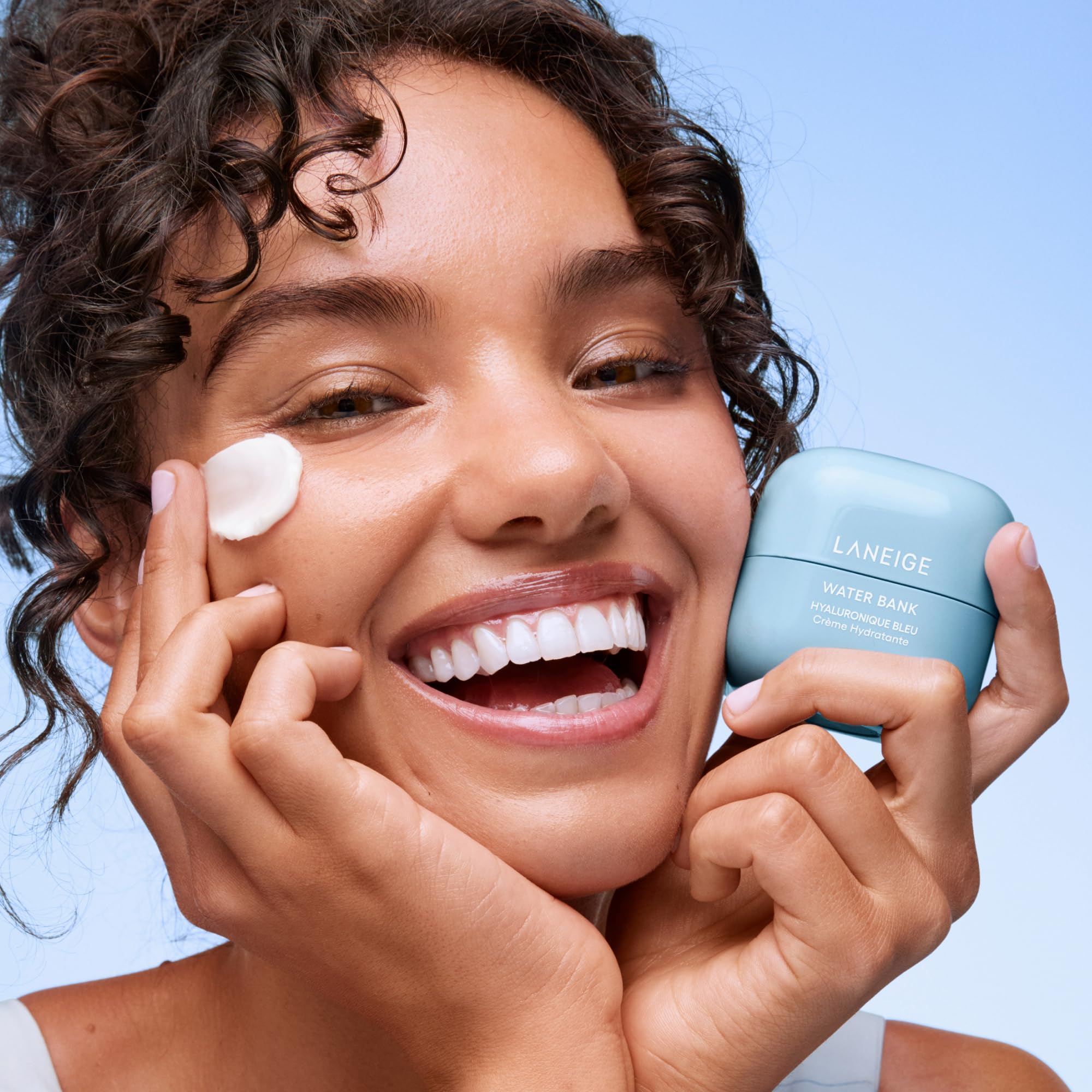 LANEIGE Water Bank Blue Hyaluronic Acid Cream Daily Face Moisturizer: Hydrating Korean Lightweight Face Cream with Ceramides & Squalane for Lasting Deep Hydration & Skin Barrier Support